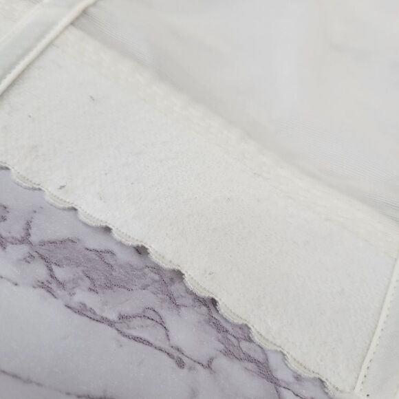 Hanes Vintage Longline Elegant Floral White Lace and Mesh Bra with Boning - Picture 8 of 15